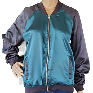 Vestes universitaires en satin pour femmes, très vendues, couleur personnalisée, séchage rapide, légères, avec doublure en nylon, fermeture éclair - Product Image 2