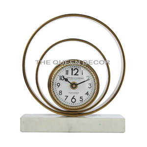 Latest Design Shinny Polished Aluminum Metal Round Shape <b>Table</b> <b>Clock</b> Use Office Library Living Room And Wedding Party Decoration - Product Image 6