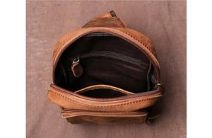 Riñonera Vintage de cuero para hombre, bolso de cintura de cuero, cruzado en el pecho, LCB-0047 - Product Image 5