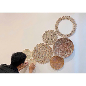 Plato Decorativo de Pared de Pasto Marino, Arte de Pared Tejido Natural, Decoración de Pared Ecológica para el Hogar - Product Image 6