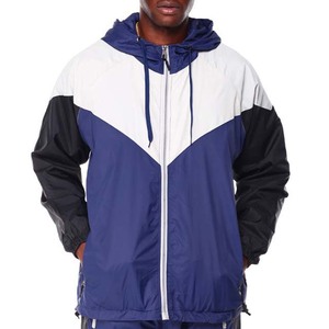 Ensembles pour hommes Ensemble deux pièces pantalon et veste coupe-vent personnalisés Ensembles coupe-vent zippés imperméables pour hommes Survêtements contrastés pour adultes - Product Image 5