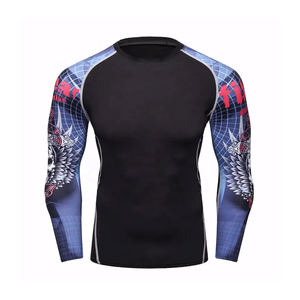 Rashguard de manga larga para hombre, ropa interior de compresión de secado rápido, transpirable, BJJ Rush, ropa deportiva para gimnasio - Product Image 5