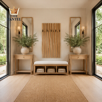Muebles de Entrada para Casa de Huéspedes de Estilo Contemporáneo Vantel con Banco Zapatero y Sistema de Almacenamiento de Abrigos