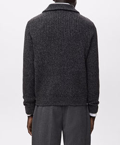 Suéter de Punto Informal Unisex para Mujer, Mezcla de Nailon/Acrílico, Suéter de Otoño, Cárdigan con Cierre de Cremallera y Adornos Frontales - Product Image 2