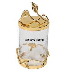 Pot à bonbons en métal de table Ramadan meilleure qualité serveur de noix fait à la main forme ronde classique élégant pot de fruits secs en gros - Product Image 4