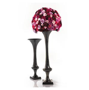 Vase trompette Design cher Vase à fleurs en métal pour la maison et le mariage Vase de sol décoratif plaqué or fait à la main - Product Image 3