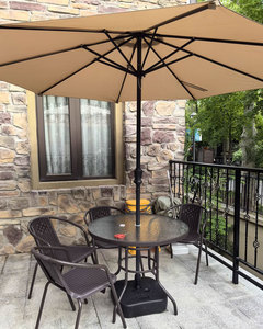 Venta caliente al aire libre Patio Paraguas y Bases Hierro Centro Polo Paraguas Sombrilla Mesa Sombrilla para jardín Playa Restaurante Hotel - Product Image 3