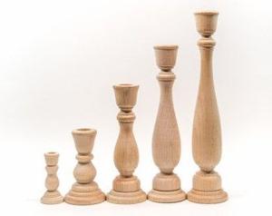 Support de bougie en bois massif fait main, écologique, pour une décoration intérieure durable, design minimaliste, utilisation longue durée pour Noël - Product Image 2