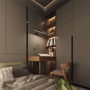 Mobilier de chambre d'hôtel d'affaires avec bureau intégré, ensemble de chambre d'hôtel brillant pour hôtels urbains et chaînes hôtelières - Product Image 1