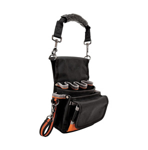 Pochette à outils pour électricien en tissu balistique haute résistance |   Holster de ceinture à 9 poches avec fond renforcé et sangle adhésive - Product Image 1