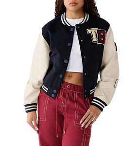 Meilleures ventes Veste universitaire personnalisée pour femmes Tissu en coton long à la mode avec impression de logo personnalisé pour les filles - Product Image 5
