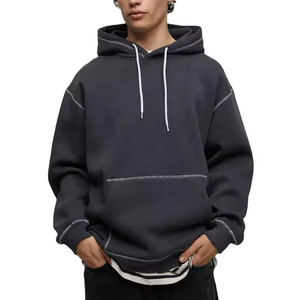 Sudadera con Capucha de Felpa Reversible para Hombre, 100% Algodón, Personalizada ODM, Costura en Contraste, Bordado, Calidad Premium, Resistente al Viento, Ecológica - Product Image 1