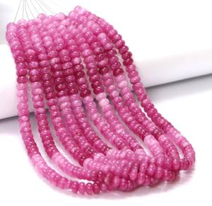 8mm ombré rose Quartz Rondelle perles brins de pierres précieuses 16 pouces perles en vrac pour bijoux à bricoler soi-même faisant des fournitures au prix de gros - Product Image 1