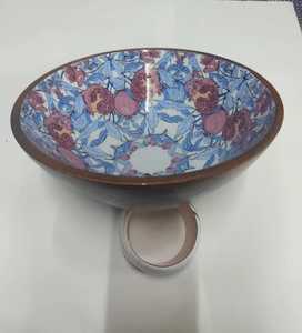 Nuevo Diseño Ecológico, Tazón para Servir de Madera Natural con Esmalte Impreso Multicolor, Decoración de Mesa de Alta Calidad en Oferta - Product Image 3