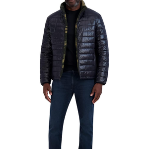 Men's Water Resistant Jacket Long Sleeve Zip up <b>Sherpa</b> <b>Lined</b> Quilted Stretch Coat - Product Image 5