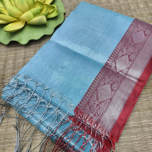 Fabricantes de BLOUSEWALA en Surat Textile Market Tissue Saree con Boarder Indian & Pakistani Clothing - Product Image 1