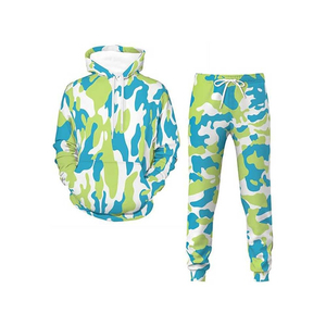 Ensembles de survêtements pour hommes 2 pièces : sweat à capuche et pantalon de jogging décontracté à fermeture éclair intégrale - Product Image 1