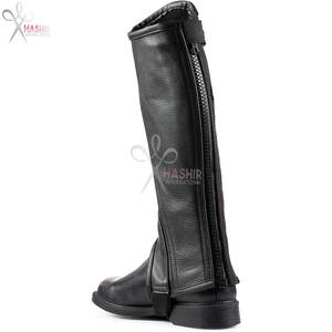 Demi-gambettes d'équitation en cuir PU souple avec fermeture éclair, ajustement confortable, fermeture facile, HASHIR INTERNATIONAL, personnalisables - Product Image 5