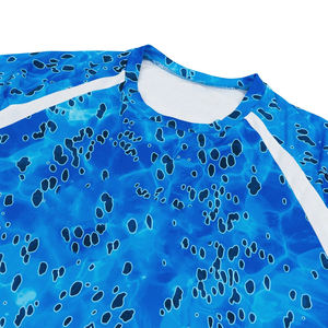 Vente en gros de chemises de pêche à manches longues personnalisées 100% polyester pour hommes séchage rapide respirant 50 protection solaire sublimation imprimée Plus - Product Image 4
