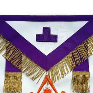 Tablier maçonnique fait main, régalia haut de gamme, tablier maçonnique de luxe, broderie en fil de bullion, tablier maçonnique personnalisé - Product Image 4