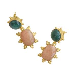 Pendientes de Latón al por Mayor, Diseño de Piedra Natural en Bruto, Acabado de Latón Satinado, Patrón de Diseñador Único, Premium, Listos para B2B - Product Image 4