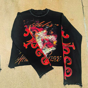 T-shirt pour homme de haute qualité, tissu en coton 100% Terry 350 g/m², imprimé, lourd, surdimensionné, impression personnalisée, séchage rapide, respirant - Product Image 2