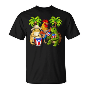 T-shirt con bandiera portoricana e design Coqui Frog Boricua per i fan di Porto Rico - Product Image 2