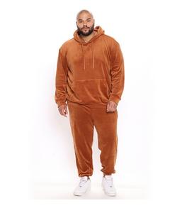 2024 automne velours hommes ensemble solide survêtement Homewear costumes velours décontracté ensembles lâche hommes Jogging costume - Product Image 5
