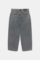 Jean baggy vintage personnalisé pour homme, style streetwear hiver, coupe oversize 510g, noir, hip-hop, déchiré, jambe large, en denim écologique, ODM