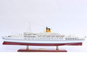Gia Nhien Fabricant Conception personnalisée quantité minimale de commande basse SS GUGLIELMO MARCONI MODÈLE DE BATEAU EN BOIS-MODÈLE DE BATEAU EN BOIS DE HAUTE QUALITÉ - Product Image 3