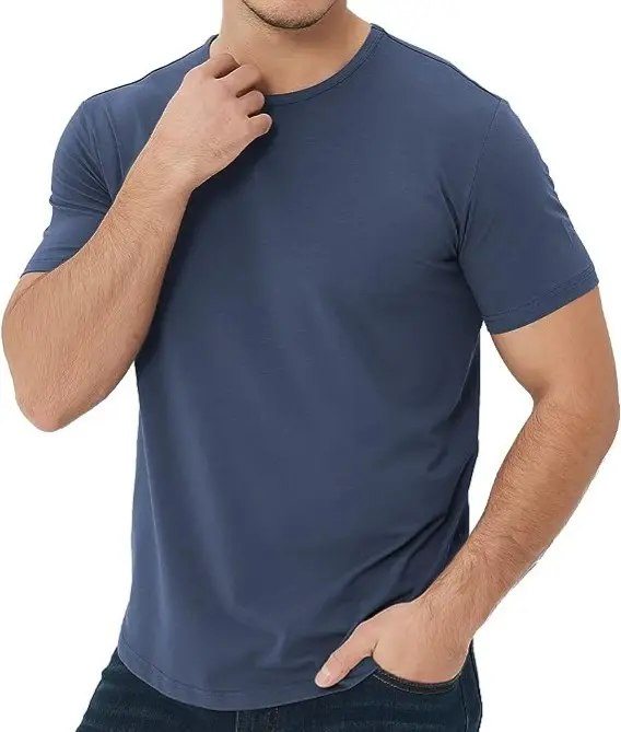 Người đàn ông siêu mềm tre T-Shirt mới đến siêu mềm bông t Áo sơ mi trực tiếp từ nhà máy ở Bangladesh