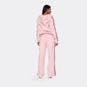 Vente en gros de nouveaux survêtements 2 pièces roses à rayures contrastées pour femmes, ensemble sweat à capuche et pantalon de survêtement, ensemble 2 pièces pour femmes - Product Image 6