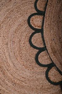 Alfombra personalizable 4X4 orgánica Boho trenzada de yute con mechones hecha a mano India patrón geométrico ecológico sala de estar entrada - Product Image 3