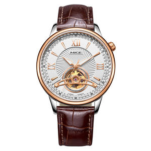 Custom Men's <b>Mechanical</b> <b>Watch</b> Tourbillon Movement Water-Resistant Features Pointer Dial Display Crown - Product Image 3