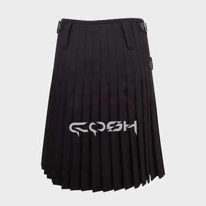 Men's Custom 100% Acrylic Scotland Kilt with Leather <b>Apron</b> Fashion Utility Wear Manufactured in Pakistan - Product Image 2