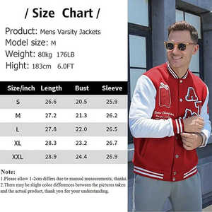 Chaqueta universitaria de lana personalizada OEM de alta calidad para hombre: ropa de abrigo elegante y cálida para todas las estaciones - Product Image 6