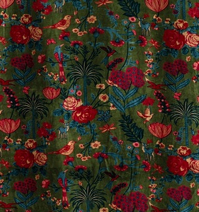 Rideaux en velours de coton à imprimé floral vert toutes saisons pour la décoration intérieure indienne Boho, facile à installer, fenêtre de confidentialité - Product Image 5