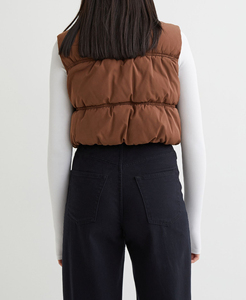 Chaleco acolchado sin mangas para mujer, chaqueta de invierno cálida de nailon, utilidad ecuestre, chalecos Acolchados transpirables personalizados de talla grande - Product Image 2