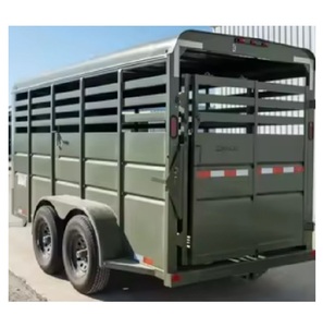 Remorque pour bétail en gros à prix abordable, remorque de transport d'animaux à double essieu pour l'agriculture, expédition mondiale, nouveauté - Product Image 2