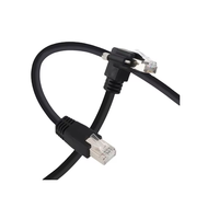 Câble de caméra de vision industrielle GigE (CAT 6), connecteurs RJ-45, avec vis, angle droit, direction vers le BAS