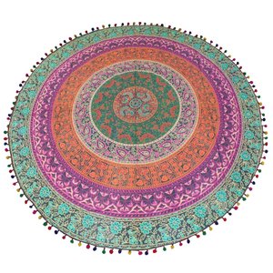 Nueva Mandala Roundie Bohemian Beach Throw Boho Tapiz Redondo Mandala Tapiz Playa Manta Ronda Mandala Tapiz Playa Manta - Product Image 4