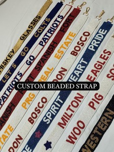 Handmade Nickel Beaded <b>Strap</b> Adjustable Shoulder Crossbody Bag <b>Strap</b> Replacement Decorative Beads Gold <b>Clips</b> for Purse CRAFTS - Product Image 6