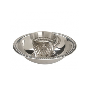 Bol de lavage écologique en acier inoxydable Design feuille d'or design martelé perlé artisanat prix le plus bas - Product Image 1