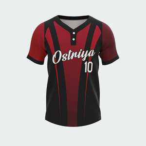 Nueva Camiseta de Béisbol Personalizada de Moda, Transpirable, 100% Poliéster, Manga Corta, Estampada con Impresión por Transferencia de Calor, en Venta - Product Image 3