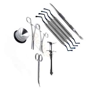 Kit de cirugía de implantes dentales, pinza de hueso de acero inoxidable de alta calidad, soporte de aguja, tijeras, juego de instrumentos de cirugía oral - Product Image 6