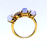 Bague pour femme en argent sterling 925 plaqué or, sertie de topaze blanche, style classique au quotidien, design unique et tendance