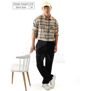 Camisas de franela de ropa para hombre con logotipo personalizado OEM, camisas de franela de secado rápido de manga larga, tasa de venta total 2024 - Product Image 5