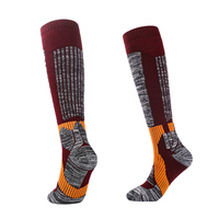Chaussettes de ski de randonnée thermique en laine mérinos Chaussettes de sport d'hiver antidérapantes avec technique tricotée avec logo dessiné à la main