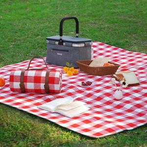 Fully Customized Printing Factory Direct Sales 100% Pure Cotton <b>Outdoor</b> Extra <b>Large</b> Gots Certificate Portable Picnic Blanket <b>Mat</b> - Product Image 3
