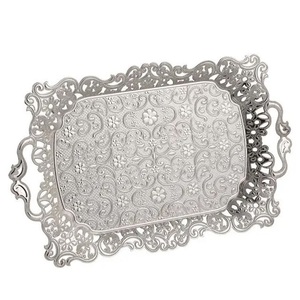 High Standard Royal Victorian Serving Aluminum Tray For Luxurious Royal Dining <b>Table</b> Decoration - Product Image 5